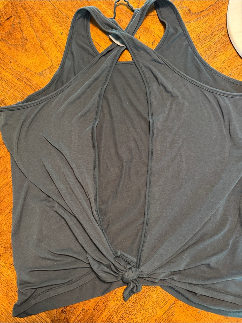 Athleta Black Twist-Front Racerback Tank - Picture 2 of 4
